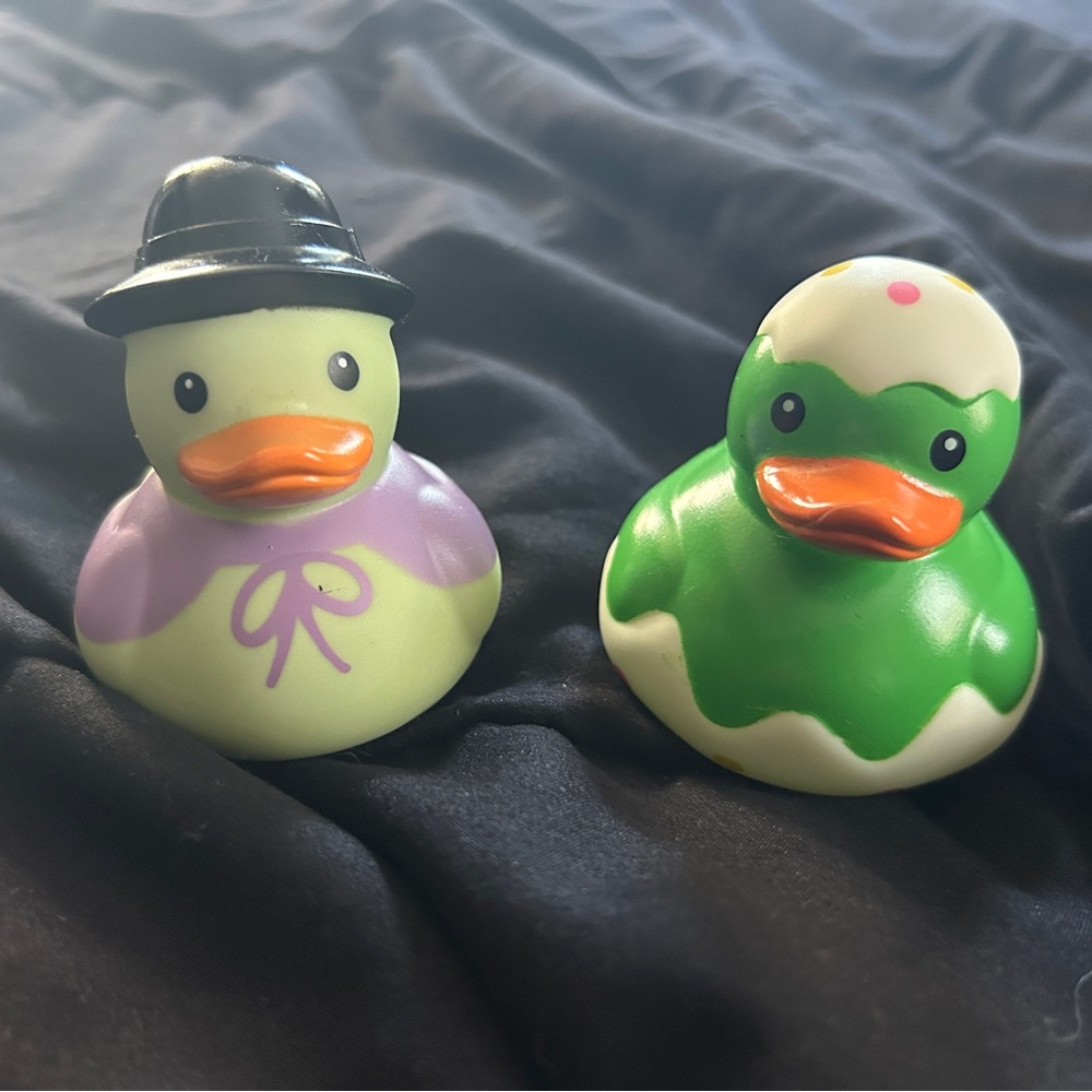 FREE W/PURCHASE Witch and Easter Egg Rubber Ducks